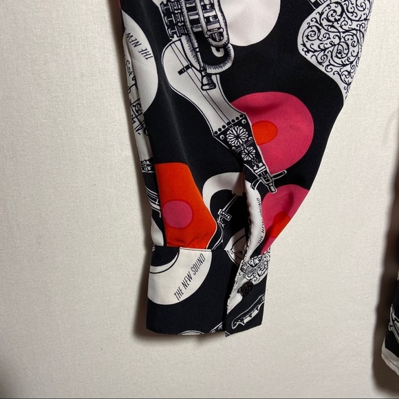 Vintage Martinique Women’s Long Sleeve Music Instruments Button up‎ Size Large - Picture 4 of 9